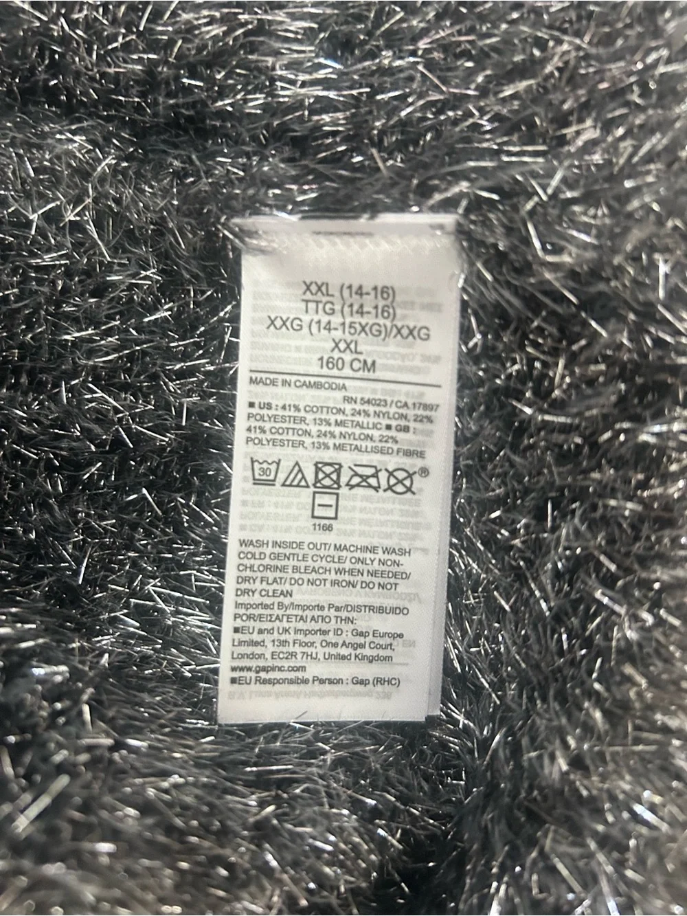 GAP Wicked Silver Tinsel Circle Skirt Size XXL (14-16) NWT